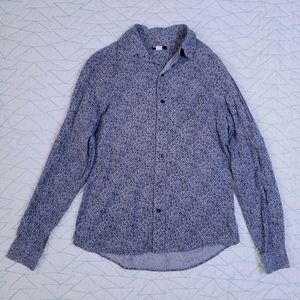 BDG Floral Roll Tab Sleeve Button Down Shirt